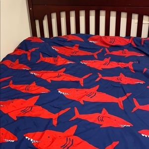 Pillowfort Twin Reversible Shark Bedding